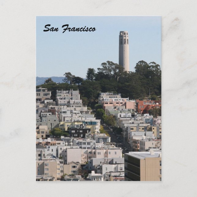 Cartão Postal torre das ruas de san fran (Frente)