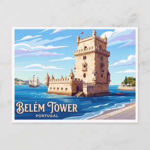 Cartão Postal Torre de Belém Lisboa Portugal