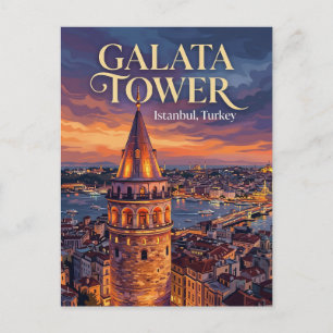 Cartão Postal Torre de Galata, Istambul, Marmara