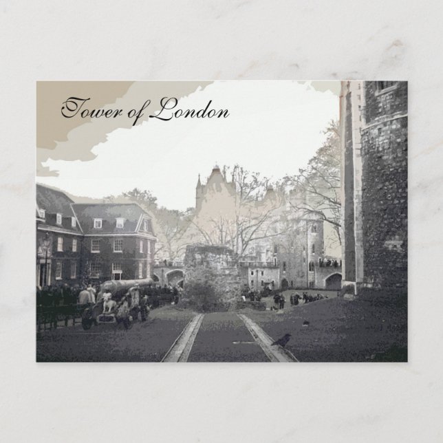 Cartão Postal Torre de Londres por Alexandra Cook aka Linandara (Frente)