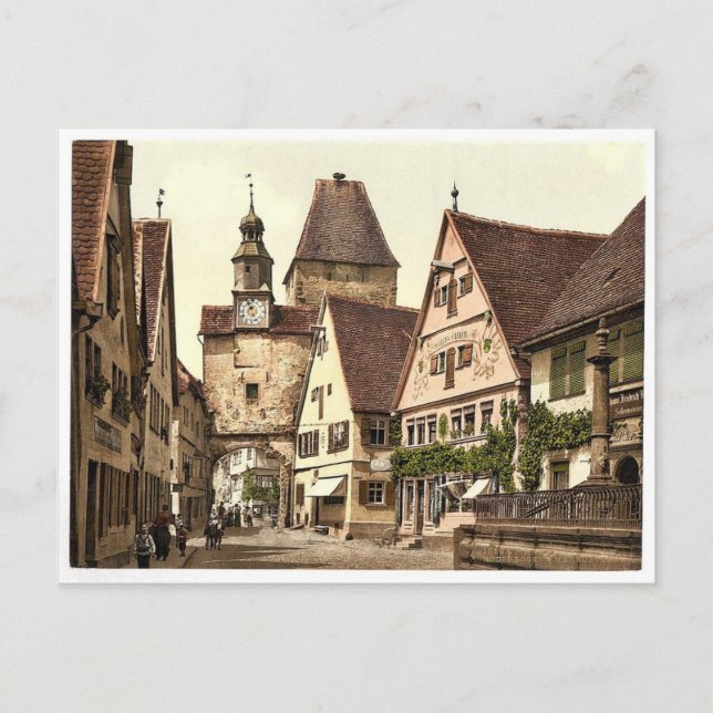Cartão Postal Torre de Mark, Rothenburg (ou Rothenburg) (Frente)