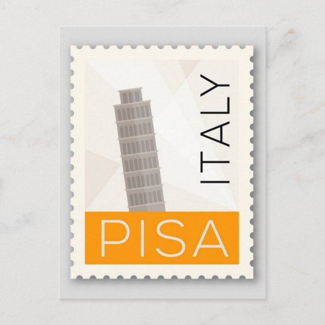 Cartão Postal Torre de Pisa (Frente)