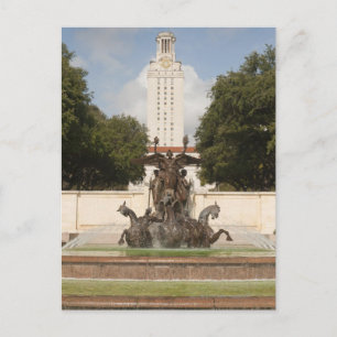 Cartão Postal Torre de Relógio da Universidade de Texad.