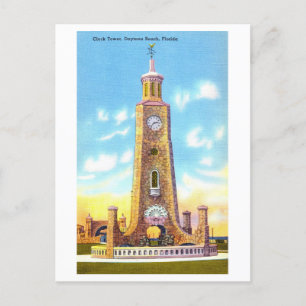 Cartão Postal Torre de relógio na praia de Daytona