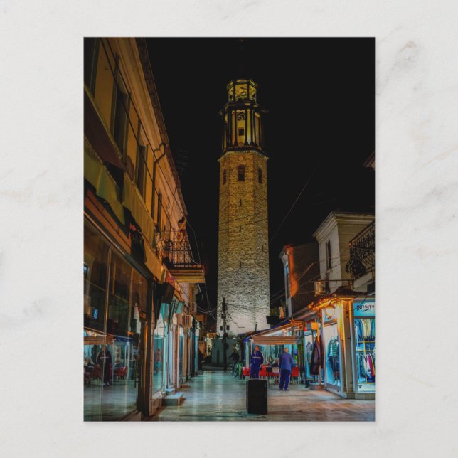 Cartão Postal Torre de Relógio, Prilep, Macedônia (Frente)