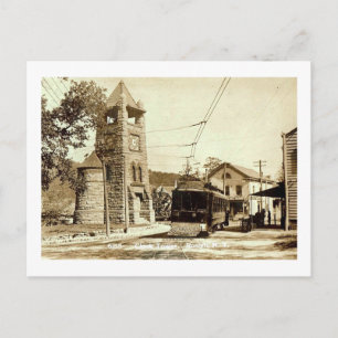 Cartão Postal Torre de Relógio, Roslyn, Long Island, NY Vintage