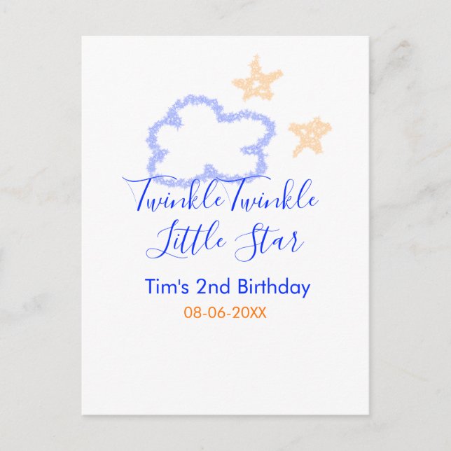 Cartão Postal Torre de reluz pequeno aniversário de estrela lara (Frente)