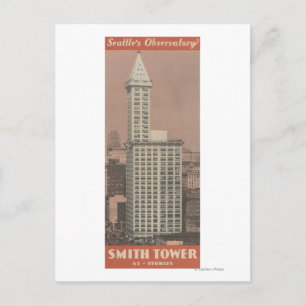 Cartão Postal Torre de Smith, o obervatório de Seattle