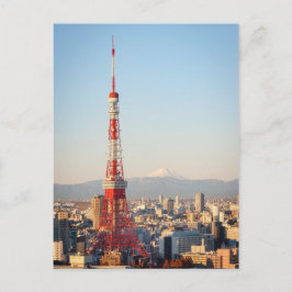 Cartão Postal Torre de Tóquio e Fujisan