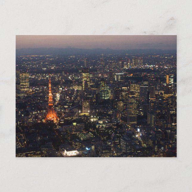 Cartão postal Torre de Tóquio em Tóquio, Japão (Frente)