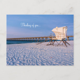 Cartão Postal Torre de Vigia Matinal de Pensacola e Pier Pensati
