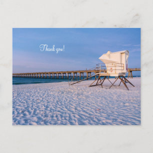 Cartão Postal Torre de Vigia Matinal de Pensacola & Pier Obrigad