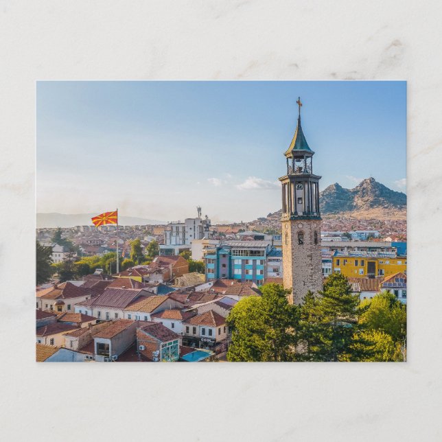 Cartão Postal Torre do Relógio - Prilep, Macedônia  Cartão-posta (Frente)