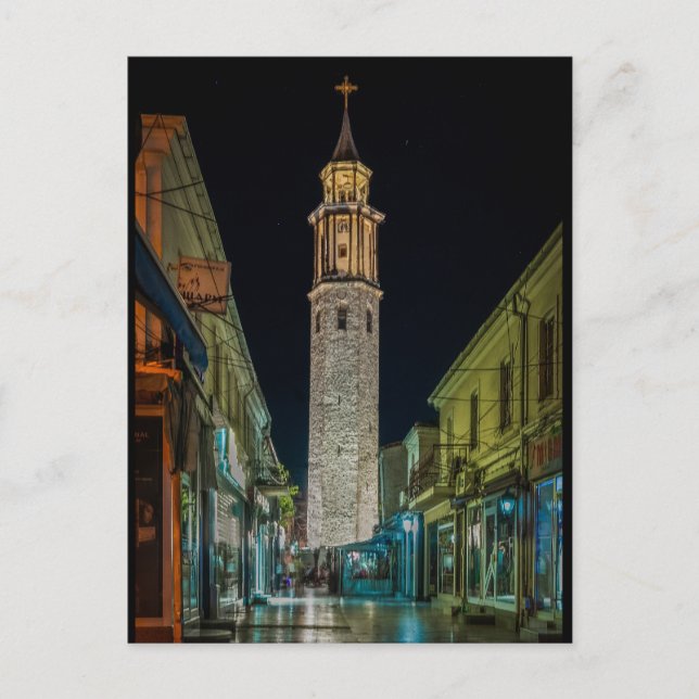 Cartão Postal Torre do Relógio, Prilep - Postcard da Macedônia (Frente)