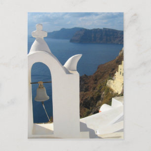 Cartão Postal Torre do Sino de Santorini ao Sol da Tarde