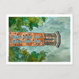 Cartão Postal Torre do sino pintada à mão