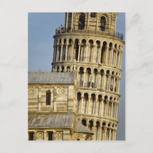 Cartão Postal Torre Duomo e Leanding, Pisa, Toscana, Itália