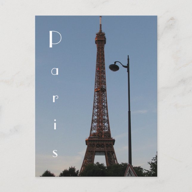 Cartão Postal Torre Eiffel (Frente)
