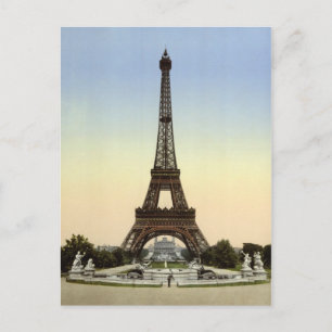 Cartão Postal Torre Eiffel 1900