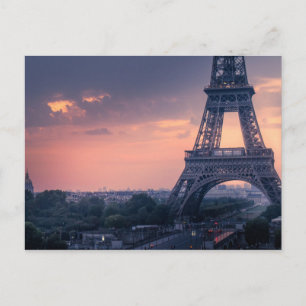 Cartão Postal Torre Eiffel ao Crepúsculo