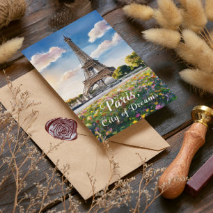 Cartão Postal Torre Eiffel ao Nascer do Sol em Paris