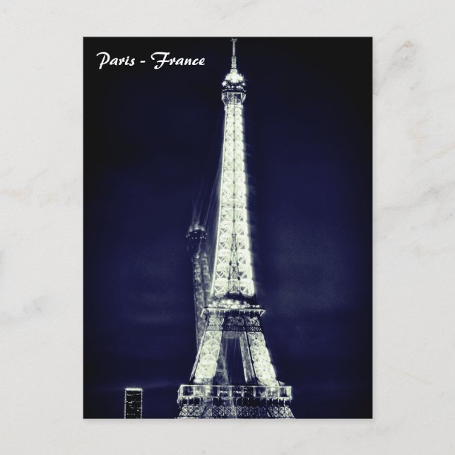 Cartão Postal Torre Eiffel - Arte Surrealista, Paris, França Car (Frente)