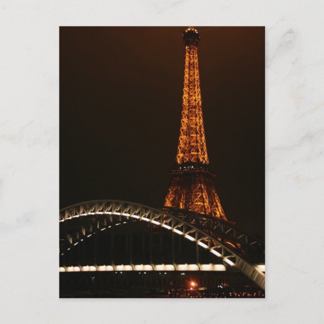 Cartão Postal Torre Eiffel Através Da Rede Marítima (Frente)