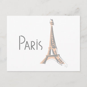 Cartão Postal Torre Eiffel da Cinza PARIS