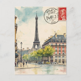 Cartão Postal Torre Eiffel de Paris