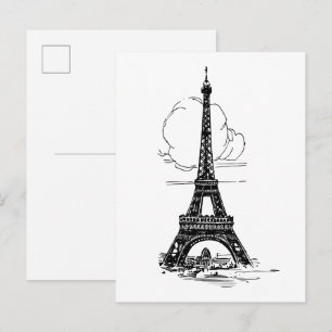 Cartão Postal Torre Eiffel de Paris