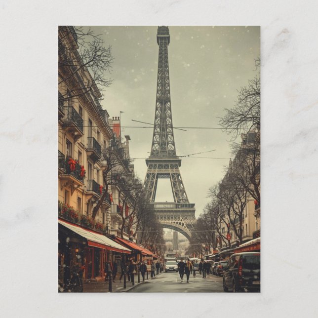 Cartão Postal Torre Eiffel de Paris (Frente)