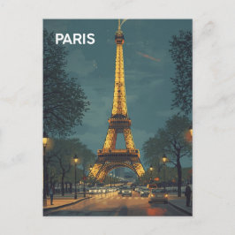 Cartão Postal Torre Eiffel de Paris
