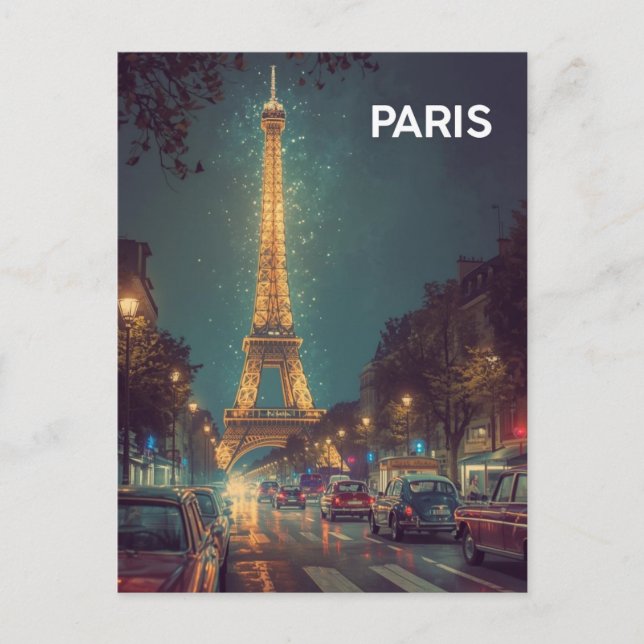 Cartão Postal Torre Eiffel de Paris (Frente)
