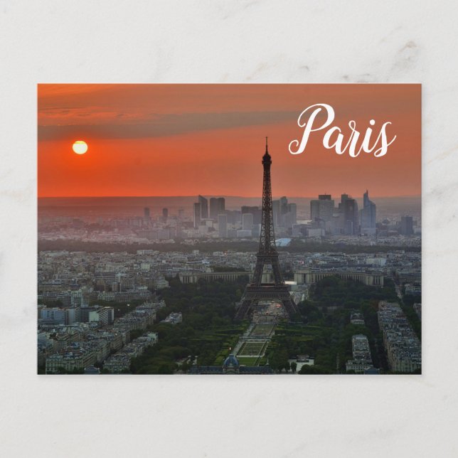 Cartão Postal Torre Eiffel de Paris (Frente)