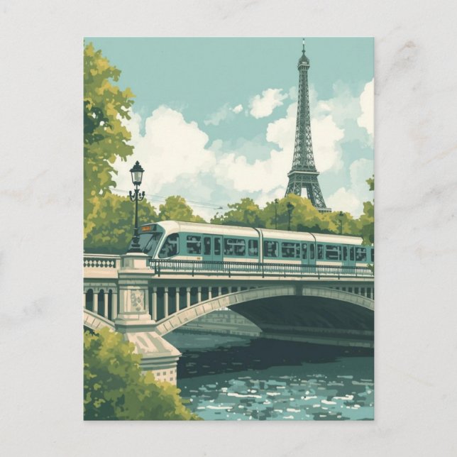 Cartão Postal Torre Eiffel de Paris (Frente)