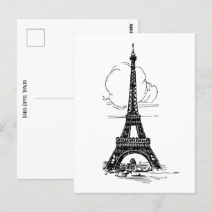 Cartão Postal Torre Eiffel de Paris