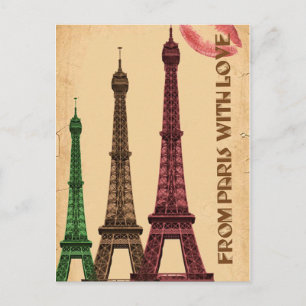 Cartão Postal Torre Eiffel de Paris