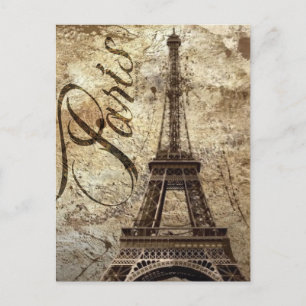 Cartão Postal Torre Eiffel de Paris Vintage