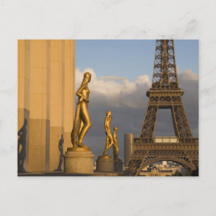 Cartão Postal Torre Eiffel do Palácio de Chaillot, Paris,