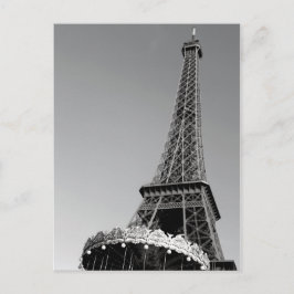 Cartão Postal Torre Eiffel em preto e branco