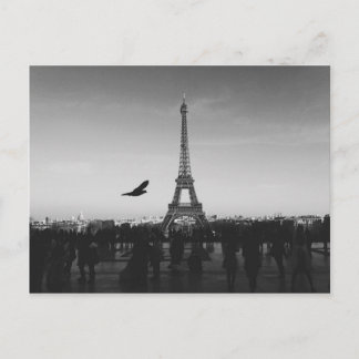 Cartão Postal Torre Eiffel em preto e branco