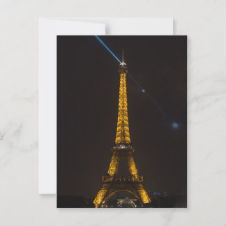 Cartão Postal Torre Eiffel Iluminada: Paris à Noite