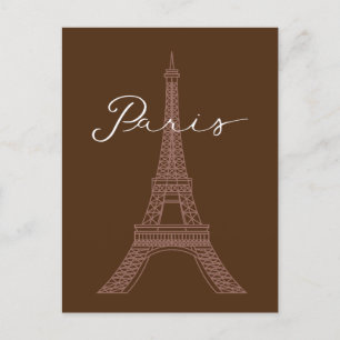 Cartão Postal Torre Eiffel, Marco Icônico De Paris