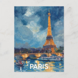 Cartão Postal Torre Eiffel Paris