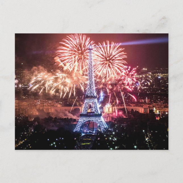 Cartão postal Torre Eiffel, Paris, França (Frente)