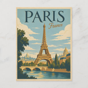 Cartão Postal Torre Eiffel Paris, França