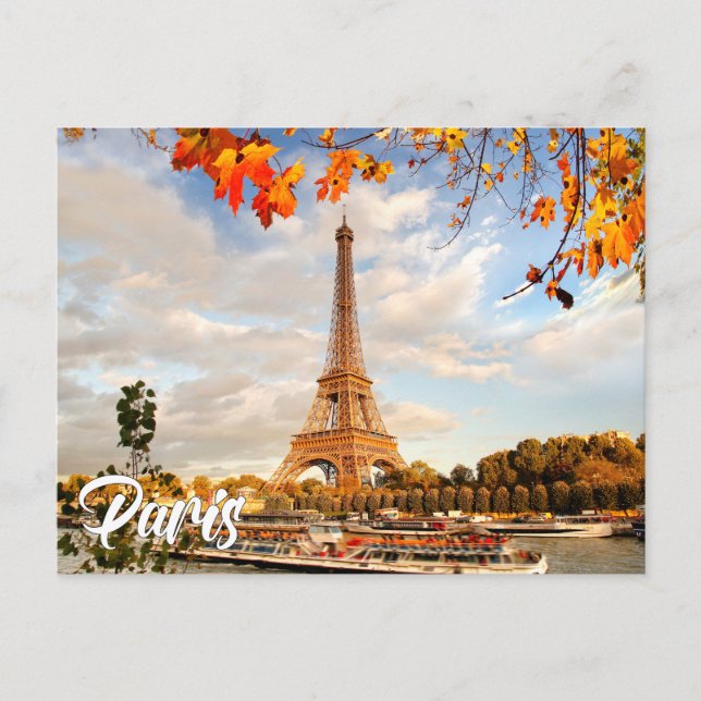 Cartão Postal Torre Eiffel | Paris, França (Frente)
