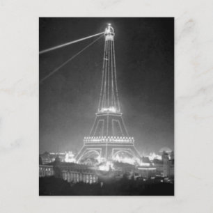 Cartão Postal Torre Eiffel Paris França 1900 Vintage