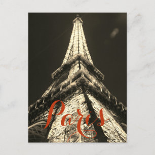 Cartão Postal Torre Eiffel Paris França Estilosa Clássica