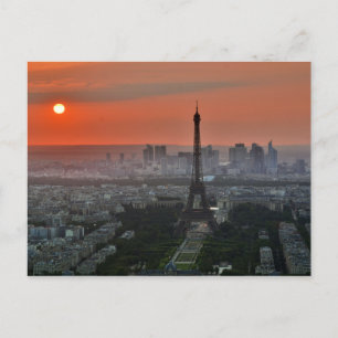 Cartão Postal Torre Eiffel, Paris por Sunset